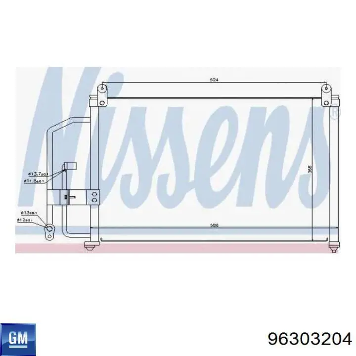 Radiador de aparelho de ar condicionado General Motors 96303204 preço, a partir de 47,75 USD