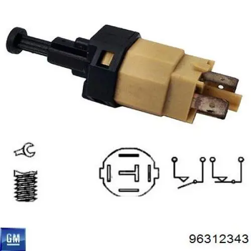 96312343 General Motors Sensor de ativação do sinal de parada