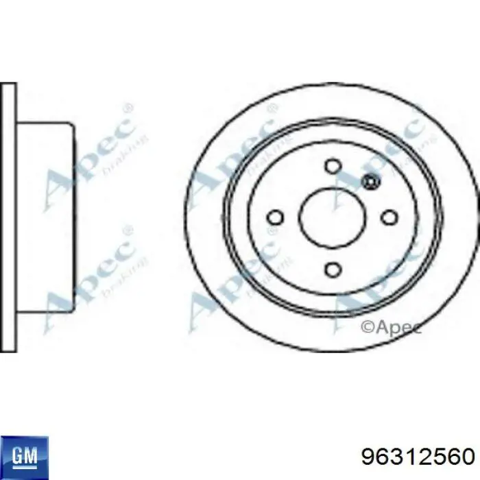 Disco do freio traseiro General Motors 96312560 preço, a partir de 50,60 USD