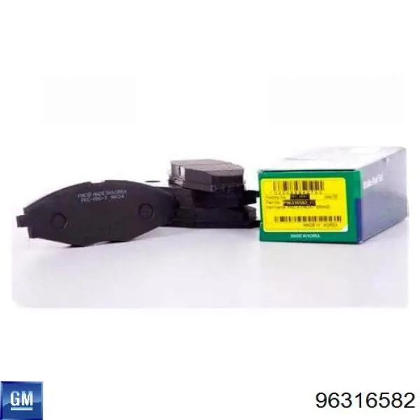 96316582 General Motors Sapatas do freio dianteiras de disco