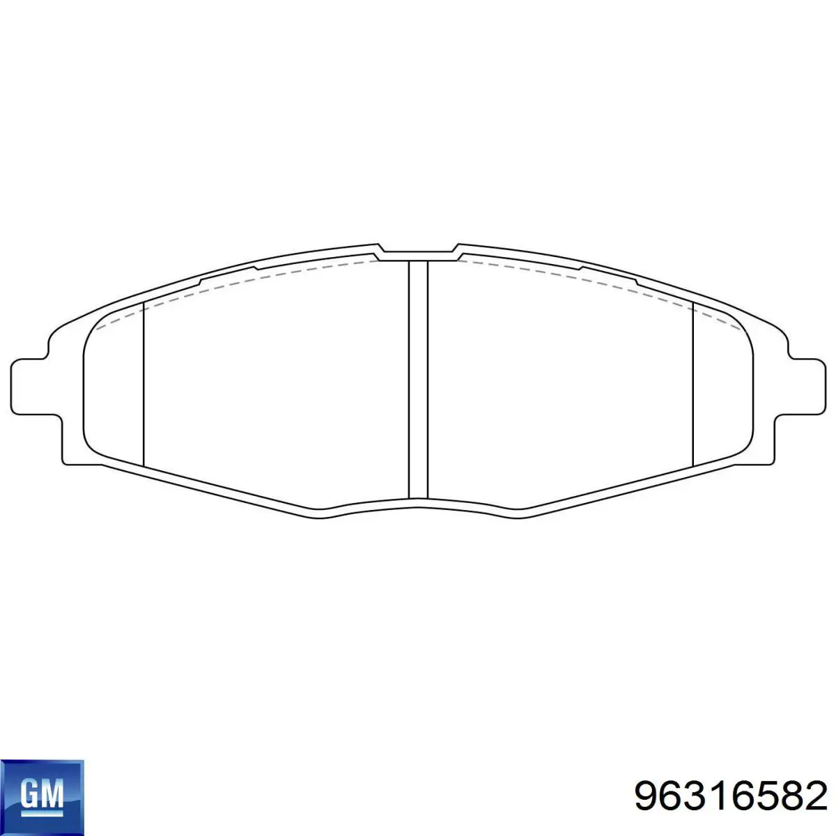 Compre 96316582 General Motors Sapatas do freio dianteiras de disco