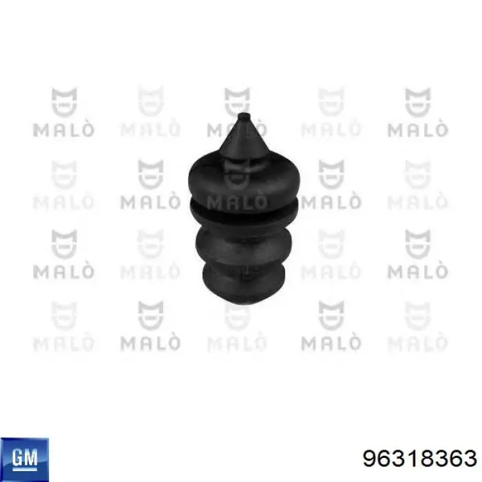 96318363 General Motors Pára-choque (grade de proteção) de amortecedor traseiro