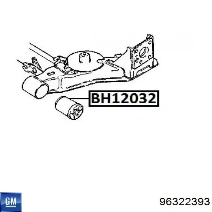 Bloco silencioso de viga traseira (de plataforma veicular) General Motors 96322393 preço, a partir de 16,85 USD