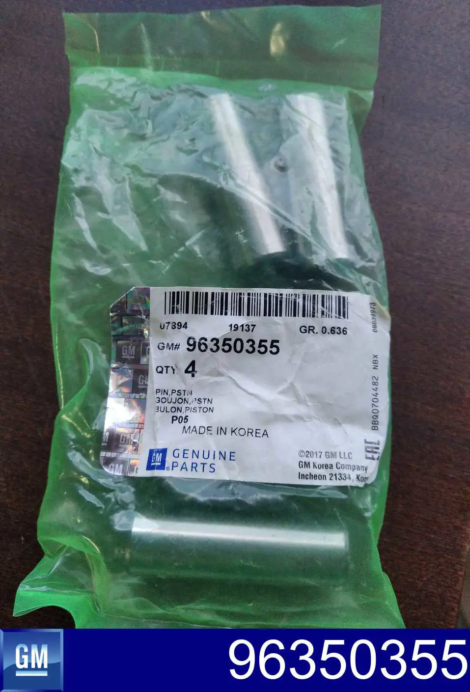Compre 96350355 General Motors Passador de pistão de motor
