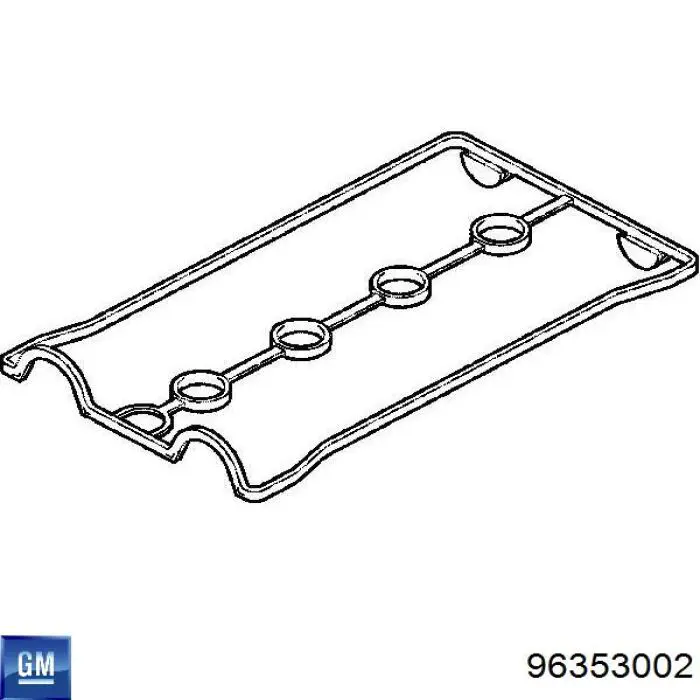 Compre 96353002 General Motors Vedante de tampa de válvulas de motor