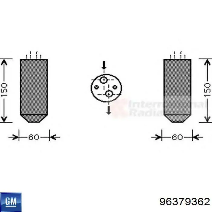Compre 96379362 General Motors Tanque de recepção do secador de aparelho de ar condicionado