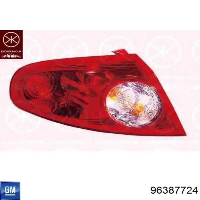 96387724 General Motors Lanterna traseira esquerda externa