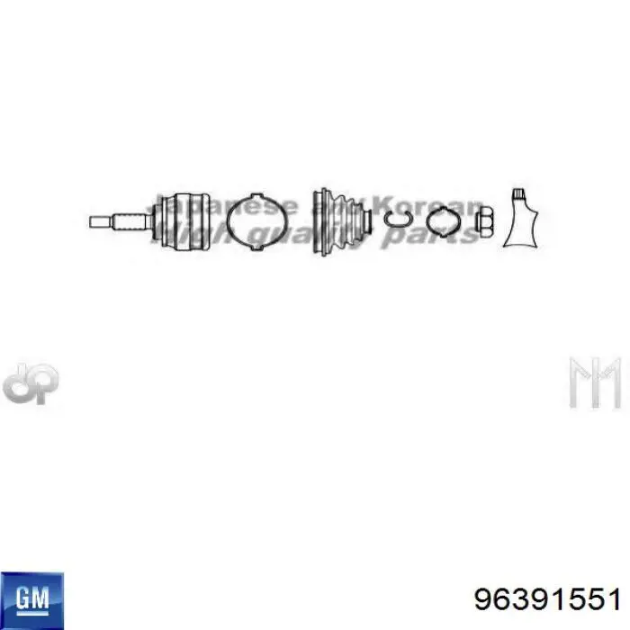 Compre 96391551 General Motors Junta homocinética externa dianteira