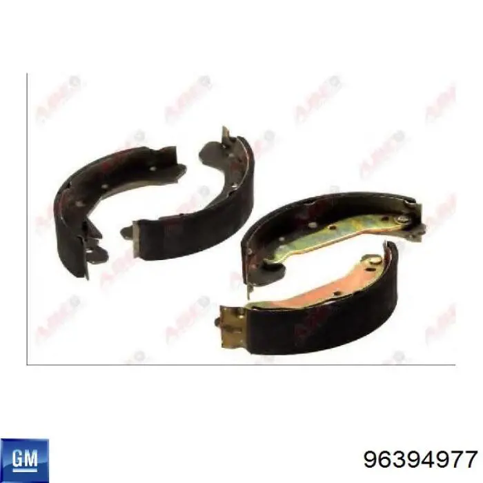 Compre 96394977 General Motors Sapatas do freio traseiras de tambor