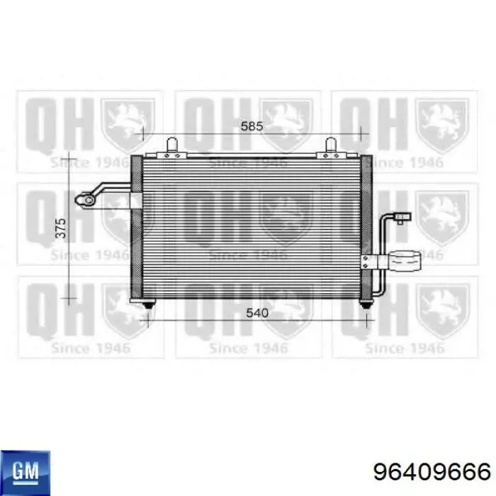 Compre 96409666 General Motors Radiador de aparelho de ar condicionado