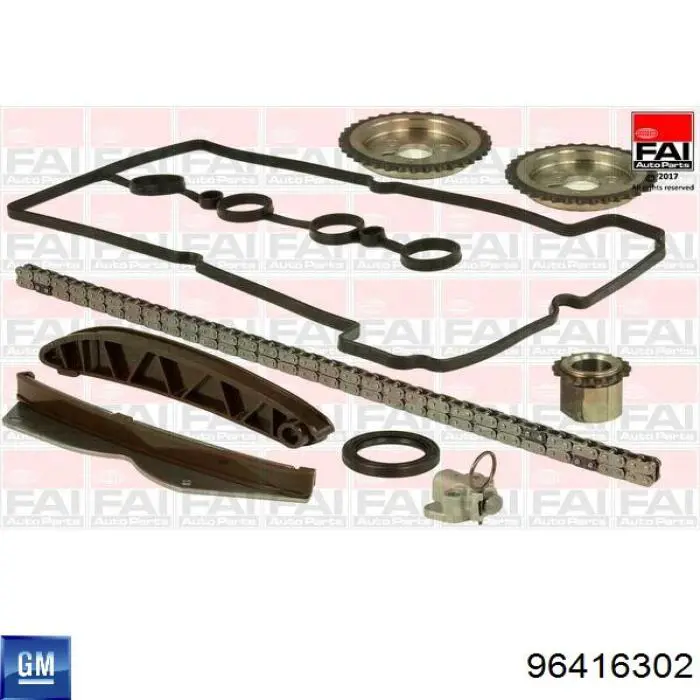 96416302 General Motors Cadeia do mecanismo de distribuição de gás