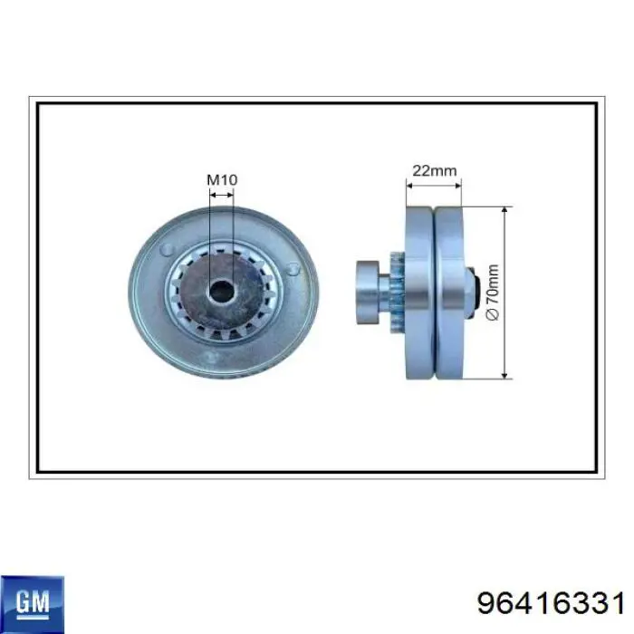Rolo de reguladora de tensão da correia de transmissão General Motors 96416331 preço, a partir de 35,11 USD