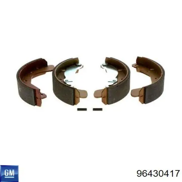 Compre 96430417 General Motors Sapatas do freio traseiras de tambor