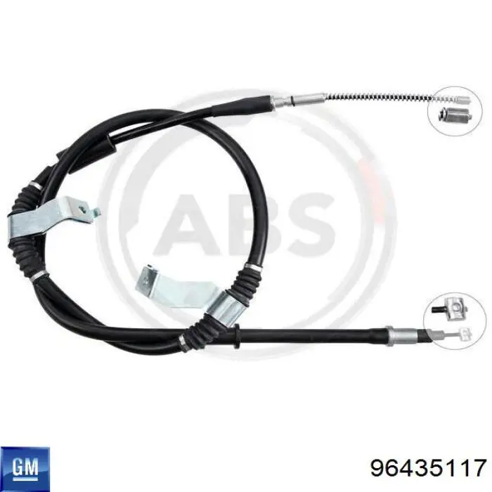 96435117 General Motors Cabo do freio de estacionamento traseiro esquerdo