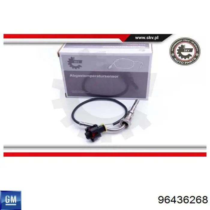 96436268 General Motors Sensor de temperatura dos gases de escape (GE), antes de filtro de partículas diesel