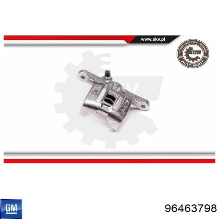 Compre 96463798 General Motors Suporte do freio traseiro esquerdo