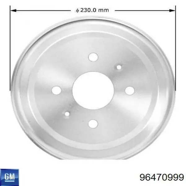 Compre 96470999 General Motors Tambor do freio traseiro
