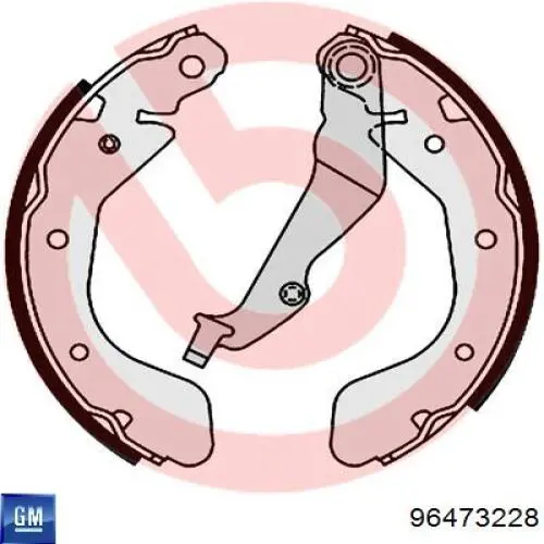 96473228 General Motors Sapatas do freio traseiras de tambor