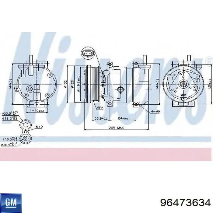 Compre 96473634 General Motors Compressor de aparelho de ar condicionado
