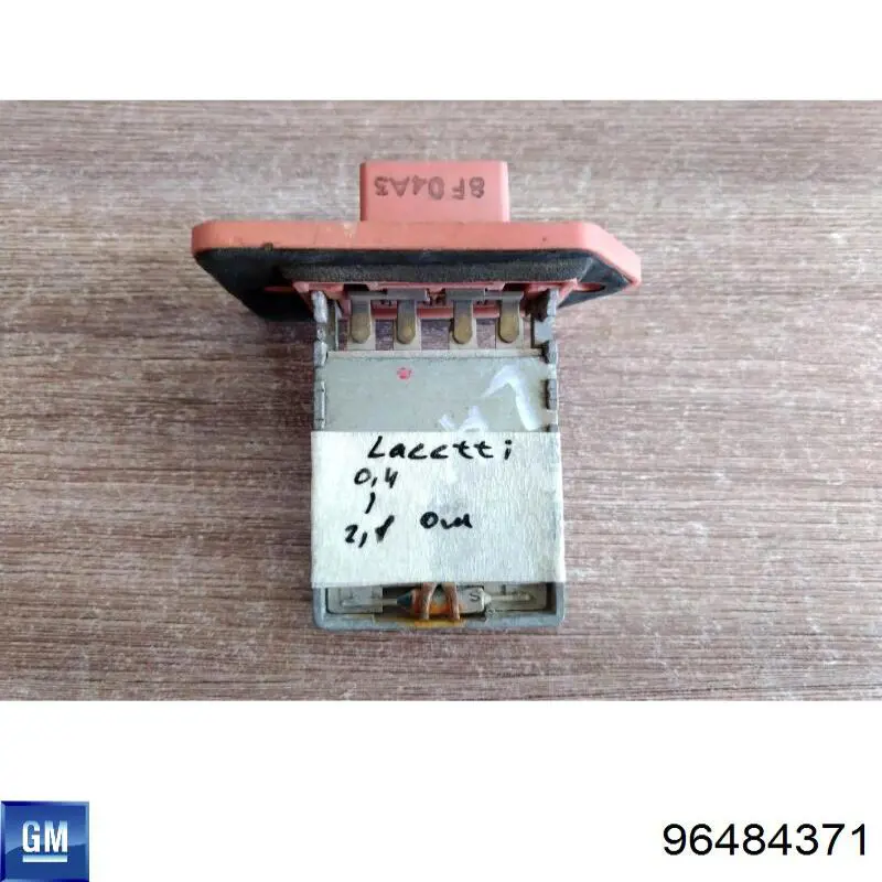 96484371 General Motors Resistor (resistência) de ventilador de forno (de aquecedor de salão)