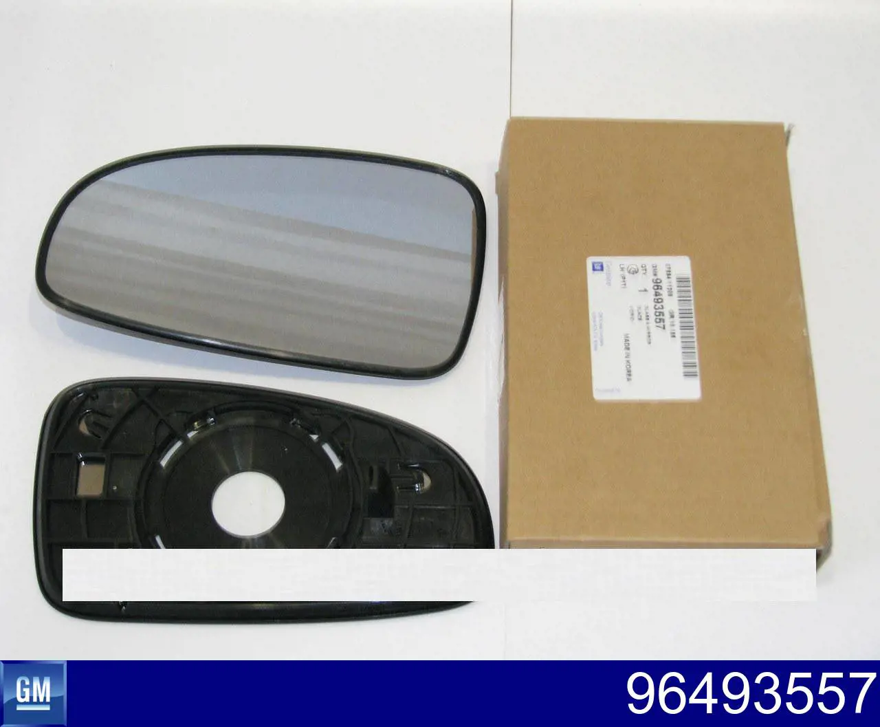 P96493558 General Motors Elemento espelhado do espelho de retrovisão esquerdo