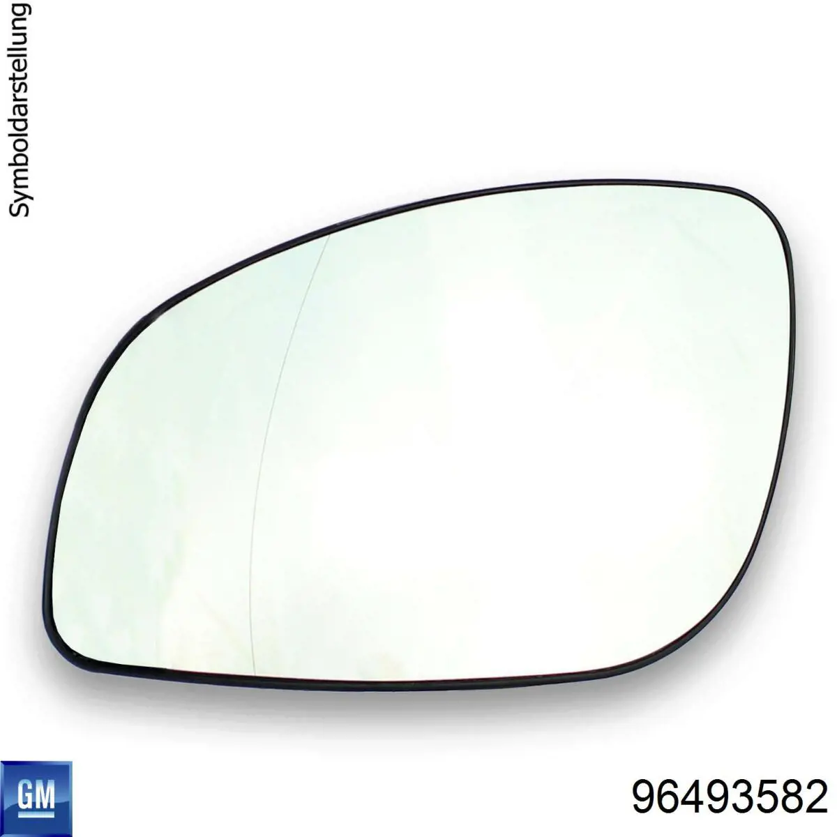 96493582 General Motors Elemento espelhado do espelho de retrovisão direito