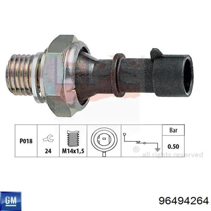 Sensor de pressão de óleo General Motors 96494264 preço, a partir de 4,90 USD