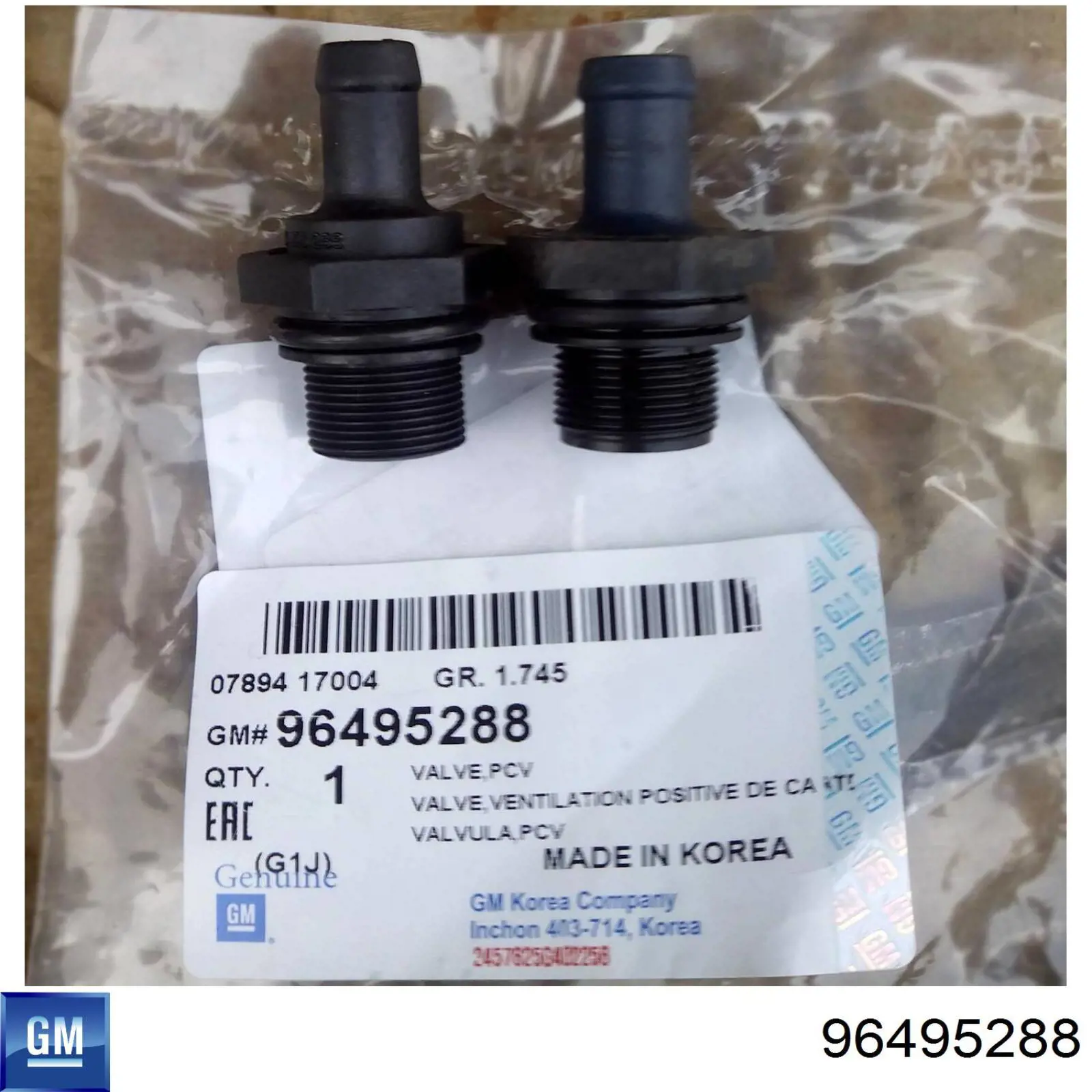 G1214102 Bogap Válvula PCV de ventilação dos gases de cárter