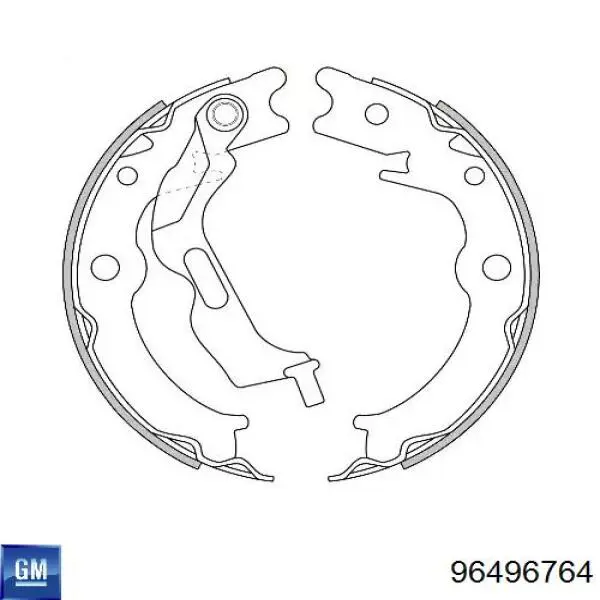 96496764 General Motors Sapatas do freio de estacionamento