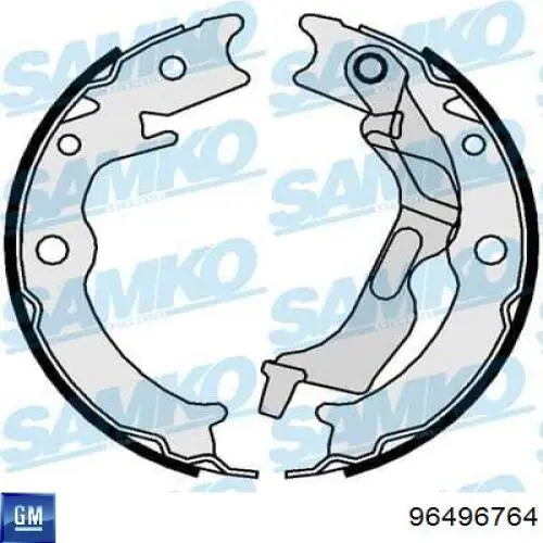 Compre 96496764 General Motors Sapatas do freio de estacionamento