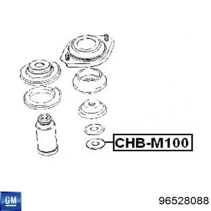 Rolamento de suporte do amortecedor dianteiro General Motors 96528088 preço, a partir de 4,15 USD