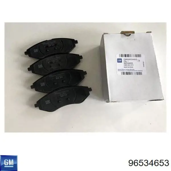 96534653 General Motors Sapatas do freio dianteiras de disco