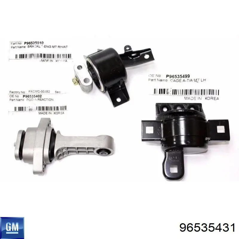 Coxim (suporte) direito de motor General Motors 96535431 preço, a partir de 54,48 USD