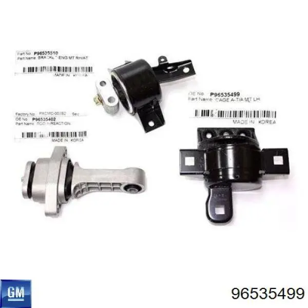 96535499 General Motors Coxim (suporte) esquerdo de motor