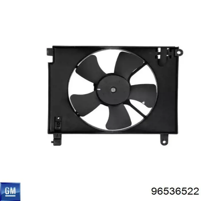 96536522 General Motors Difusor do radiador de esfriamento, montado com motor e roda de aletas