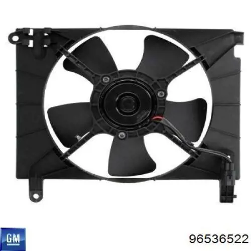 Compre 96536522 General Motors Difusor do radiador de esfriamento, montado com motor e roda de aletas