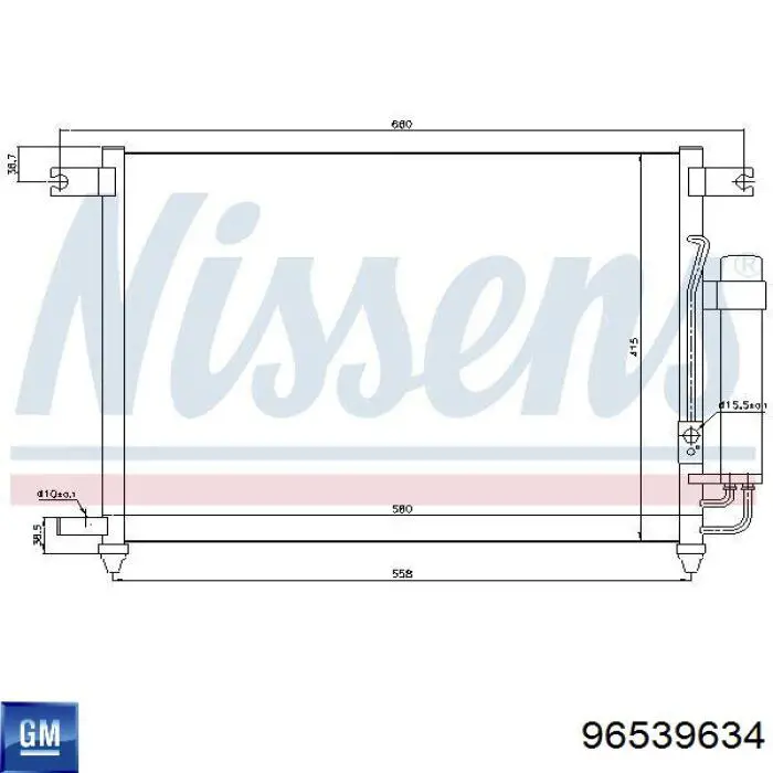 Radiador de aparelho de ar condicionado General Motors 96539634 preço, a partir de 69,81 USD