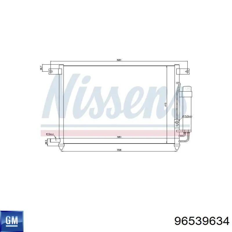 Compre 96539634 General Motors Radiador de aparelho de ar condicionado