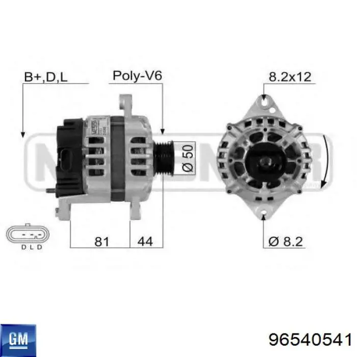 Gerador General Motors 96540541 preço, a partir de 102,15 USD
