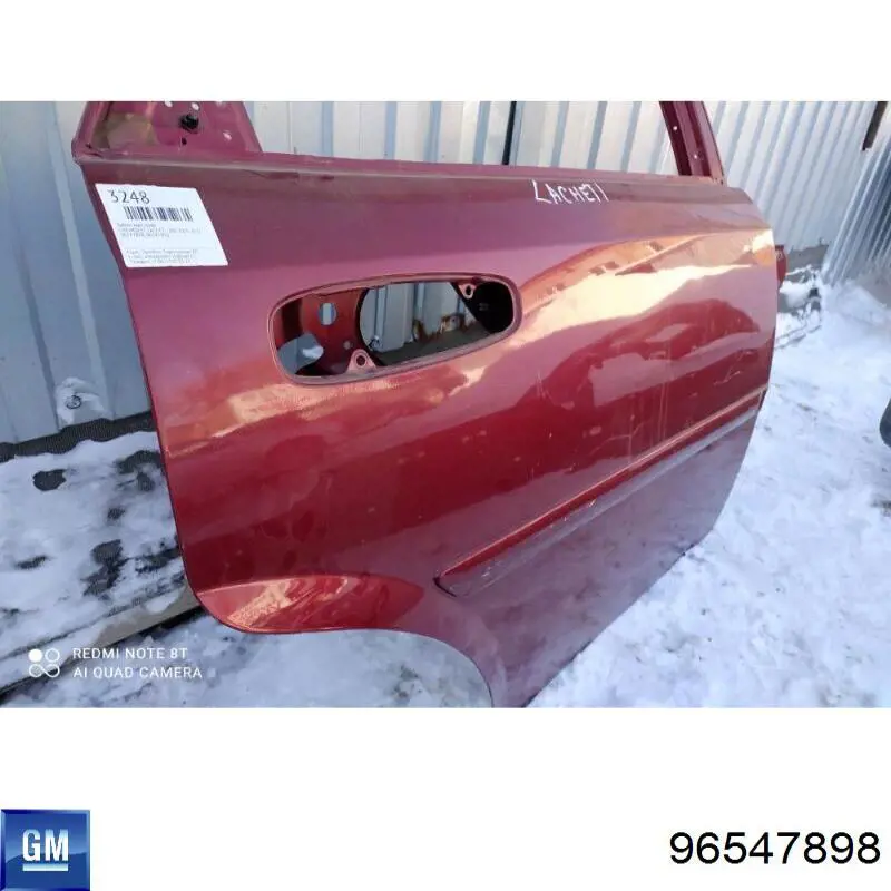 96547898 General Motors Porta traseira direita