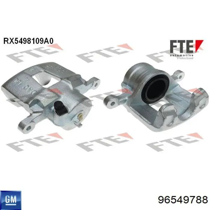 96549788 General Motors Suporte do freio dianteiro esquerdo