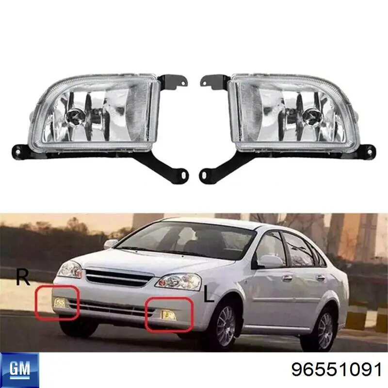 Luzes de nevoeiro esquerdas General Motors 96551091 preço, a partir de 37,31 USD