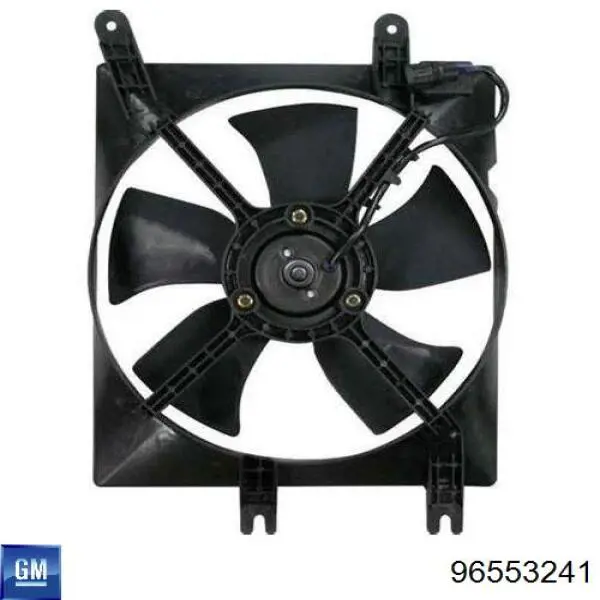 96553241 General Motors Difusor do radiador de aparelho de ar condicionado, montado com roda de aletas e o motor
