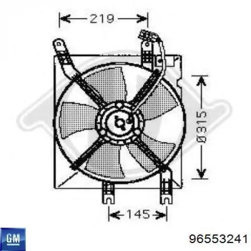 Difusor do radiador de aparelho de ar condicionado, montado com roda de aletas e o motor General Motors 96553241 preço, a partir de 57,71 USD