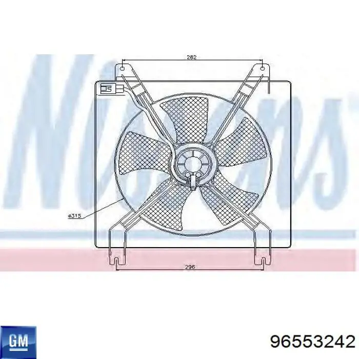 Difusor do radiador de esfriamento, montado com motor e roda de aletas General Motors 96553242 preço, a partir de 57,53 USD