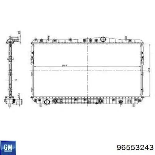 Compre 96553243 General Motors Radiador de esfriamento de motor