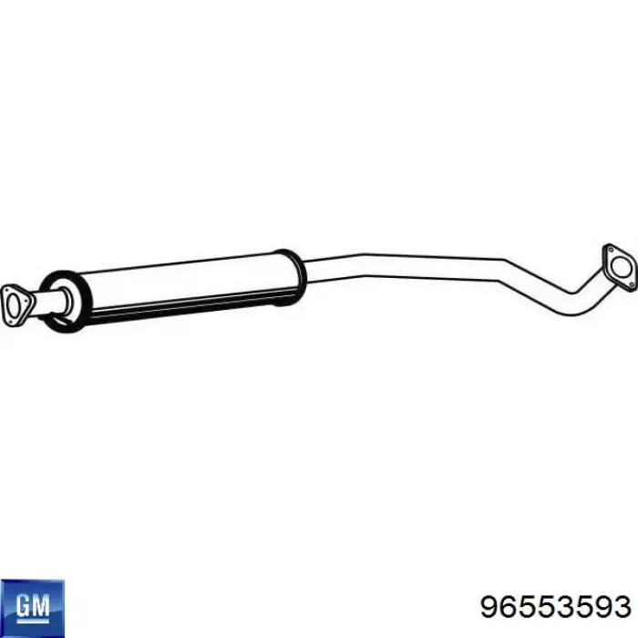 Silenciador, parte central General Motors 96553593 preço, a partir de 81,59 USD