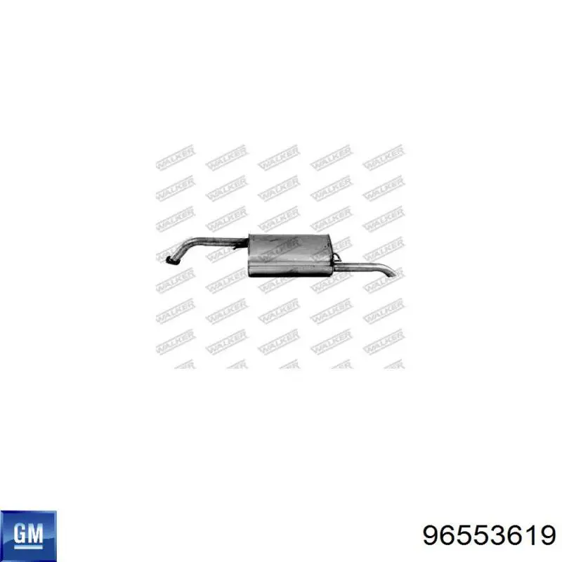 Compre 96553619 General Motors Silenciador, parte traseira