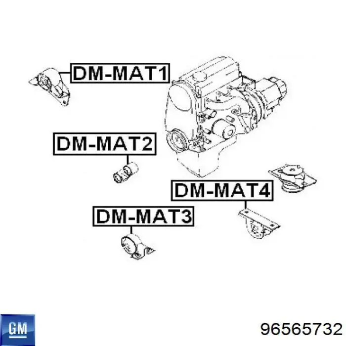 Coxim (suporte) dianteiro de motor Geunyoung 96565732 preço, a partir de 27,10 USD