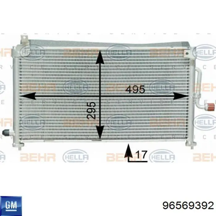 Compre 96569392 General Motors Radiador de aparelho de ar condicionado